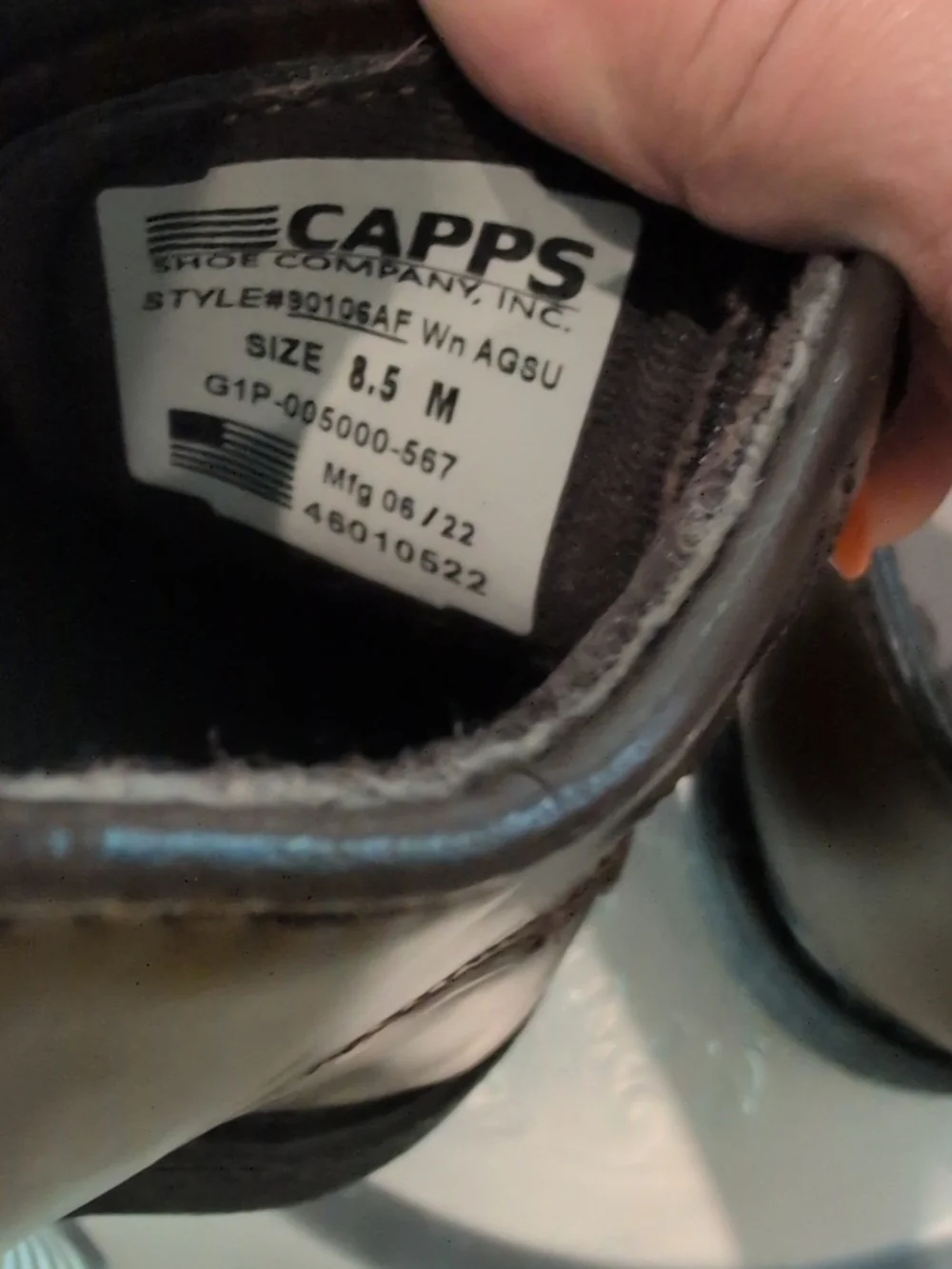 Capps Men's Brown Lace-Up Derby Shoes with Polished Leather Finish Size 8.5
